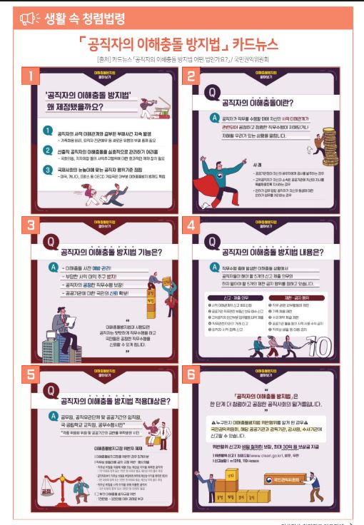 생활 속 청렴법령-공직자의 이해충돌 방법지법 카드 뉴스.JPG